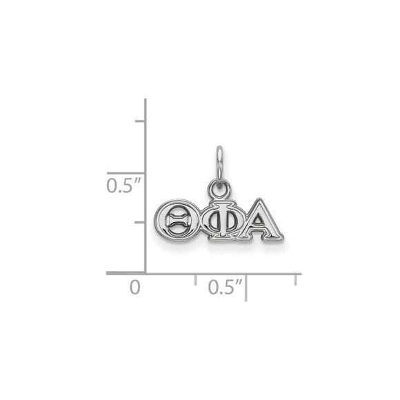 Sterling Silver Theta Phi Alpha XS (Tiny) Greek Letters Charm - Picture 2 of 3